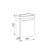 Obrazek Szafka z umywalką Wc Mari 40 cm biła/dąb