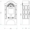 Obrazek Piec stalowo-kaflowy Bergento II drab 6 kW