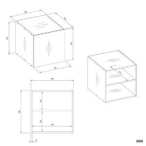 Obrazek Szafa Sensory 150 cm 3D z nadstawką kaszmir złote uchwyty