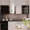 Obrazek Szafka kuchenna - witryna czarny/czarny 40DW 1F BB