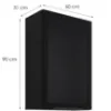 Obrazek Szafka kuchenna - witryna czarny/czarny 60GS-90 1F