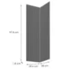 Obrazek Front Luxeo F14-G60N2(100) ryfla dark grey