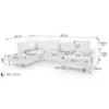 Obrazek Narożnik z funkcją spania Sienna U Murano 833 lewostronny