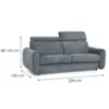 Obrazek Sofa Perotti 180 ze stelażem włoskim Run Again 90