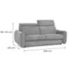 Obrazek Sofa Perotti 180 ze stelażem włoskim Run Again 85