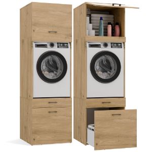 Obrazek Szafka na pralkę z nadstawką Zara 2S dąb artisan