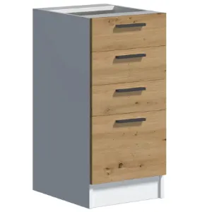 Obrazek Szafka kuchenna Economic D40 4SZ biały/artisan
