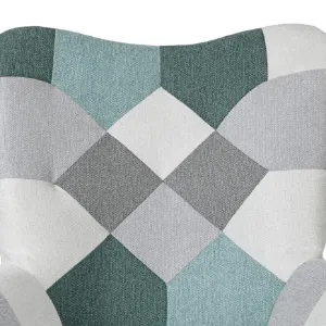 Obrazek Fotel Maddie miętowy patchwork