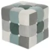 Obrazek Pufa Maddie miętowy patchwork