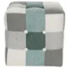Obrazek Pufa Maddie miętowy patchwork