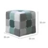 Obrazek Pufa Maddie miętowy patchwork