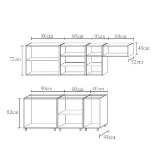 Obrazek Kuchnia Lucjan 240 bez blatu szara